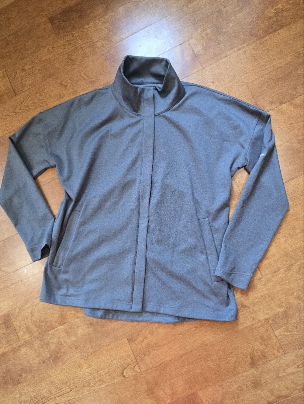 Peter Milar gray zip up jacket size Large